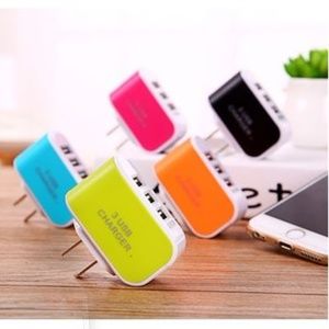 Triple USB Ports Outlet Charger LED Power Adapter